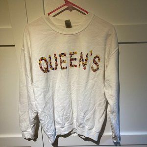 Hand Embroidered Queens University Sweater
